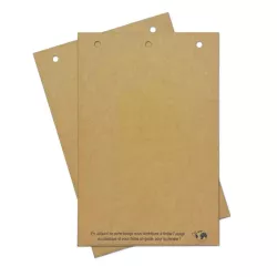 Porte-badge cartonné KRAFT ECO, format A6, avec fenêtre